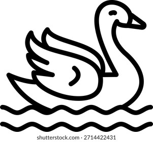 Estilo de ícone do Cisne do design de vetor
