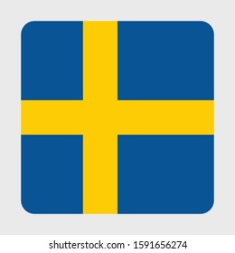 The vector design of the Sweden flag