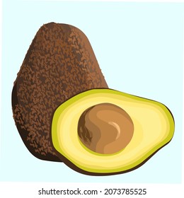 Diseño vectorial del aguacate dulce