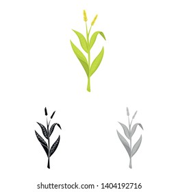 Vector design of sweet and corn icon. Set of sweet and botanical stock symbol for web.