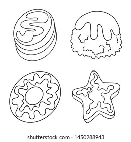 Vector design of sweet and product symbol. Collection of sweet and caramel vector icon for stock.