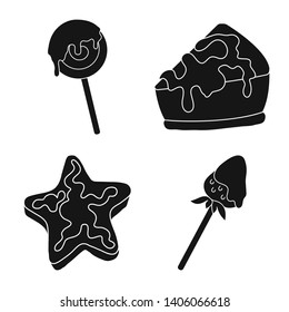 Vector design of sweetness and product icon. Collection of sweetness and sweet stock symbol for web.