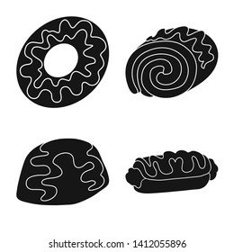 Vector design of sweetness and product logo. Collection of sweetness and sweet stock symbol for web.