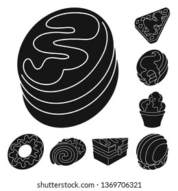 Vector design of sweetness and product symbol. Set of sweetness and sweet stock vector illustration.