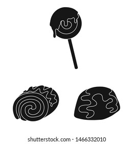 Vector design of sweetness and product symbol. Collection of sweetness and sweet stock symbol for web.