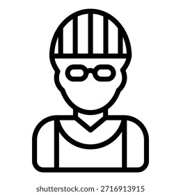 Estilo del icono del nadador del diseño del Vector