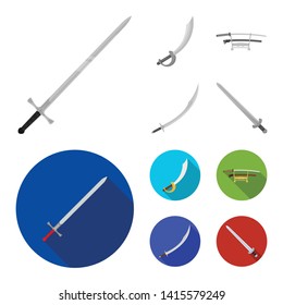 Vector design of sword and blade symbol. Collection of sword and game  stock symbol for web.