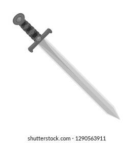 Vector design of sword  and dagger  symbol. Collection of sword  and weapon stock vector illustration.