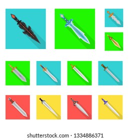 Vector design of  and sword  sign. Collection of  and knife  stock vector illustration.