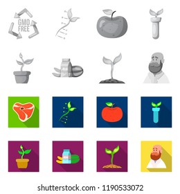 Vector design of  and  symbol. Collection of  and  vector icon for stock.