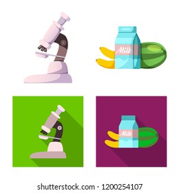 Vector design of  and  symbol. Collection of  and  vector icon for stock.