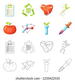Vector design of  and  symbol. Collection of  and  vector icon for stock.