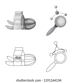 Vector design of  and  symbol. Collection of  and  stock symbol for web.