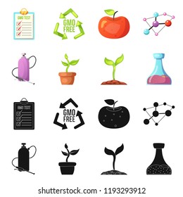 Vector design of  and  symbol. Collection of  and  stock vector illustration.