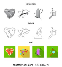 Vector design of  and  symbol. Collection of  and  stock vector illustration.