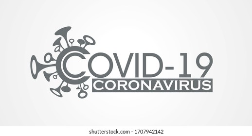 Vector design symbol Covid-19 Coronavirus concept.