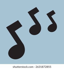 vector design of a symbol of a musical sound or singing voice