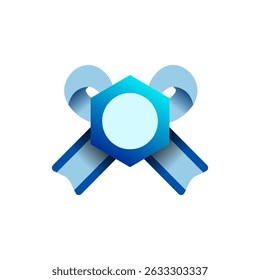 Vector design symbol number tag with modern style