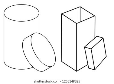 Vector design of and symbol. Set of and cardboard stock vector illustration.