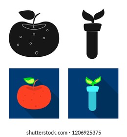Vector design of  and  symbol. Set of  and  vector icon for stock.