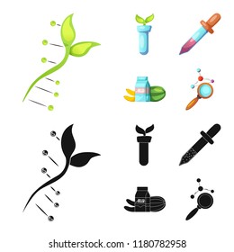 Vector design of  and  symbol. Set of  and  stock vector illustration.