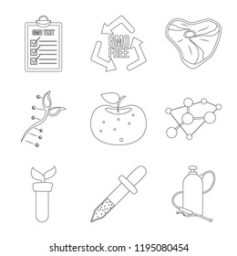Vector design of  and  symbol. Set of  and  stock vector illustration.