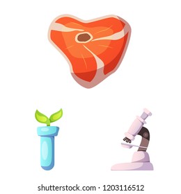 Vector design of  and  symbol. Set of  and  stock vector illustration.