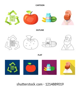Vector design of  and  symbol. Set of  and  stock vector illustration.