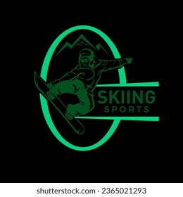 A vector design or symbol that can be used as a ski association logo