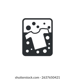 vector design symbol washing clothes, laundry business icon.