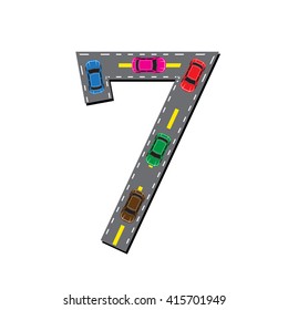 Vector design symbols of the Figures in the form of a road