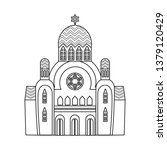 Vector design of synagogue and jewish logo. Set of synagogue and church stock symbol for web.