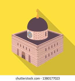 Vector design of synagogue and judaism icon. Set of synagogue and jewish stock vector illustration.