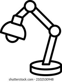 Vector Design Table Lamp Icon Style