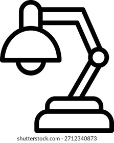 Estilo de icono de lámpara de mesa de diseño de Vector
