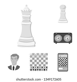 Vector design of tactical and play icon. Set of tactical and thin stock symbol for web.