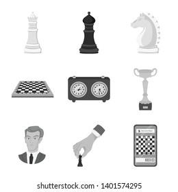 Vector design of tactical and play icon. Set of tactical and thin stock symbol for web.