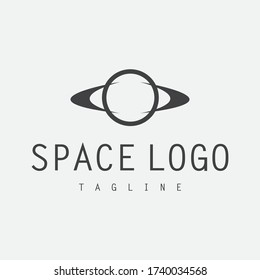 Vector design of the tagline space logo concept