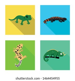 Vector design of tail and fauna logo. Collection of tail and environment stock vector illustration.