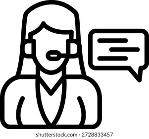 Estilo de Ícone de Centro de Discussão de Design de Vetor