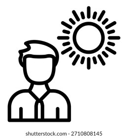 Estilo de ícone de vetor de vício de tanning