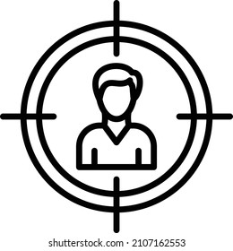 Diseño de vectores Estilo de iconos de audiencia de destino