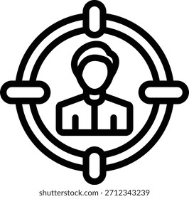 Estilo de Ícone do Público-Alvo do Design do Vetor