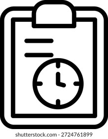 Estilo de Ícone de Cronograma de Tarefas de Design de Vetor