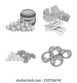 Vector design of taste and cooking icon. Collection of taste and seasonin stock symbol for web.