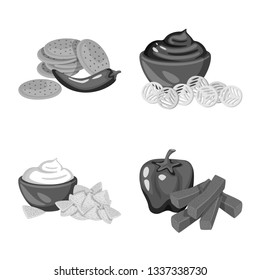 Vector design of taste and cooking icon. Set of taste and seasonin stock symbol for web.