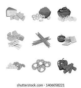 Vector design of taste and cooking icon. Collection of taste and seasonin stock vector illustration.