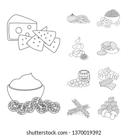 Vector design of taste and crunchy symbol. Collection of taste and cooking vector icon for stock.