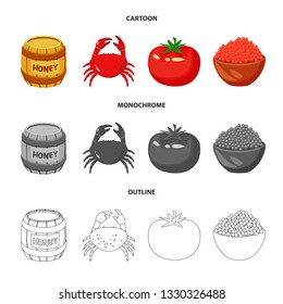 Vector design of taste and product icon. Collection of taste and cooking stock vector illustration.