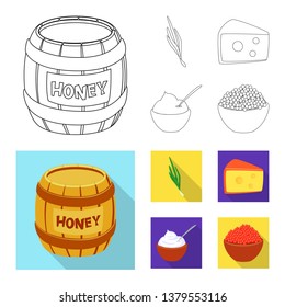 Vector design of taste and product icon. Collection of taste and cooking stock vector illustration.